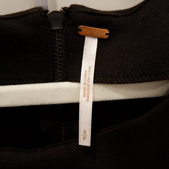 Free People Black Cotton Dress with Back Zipper. - Picture 3 of 3